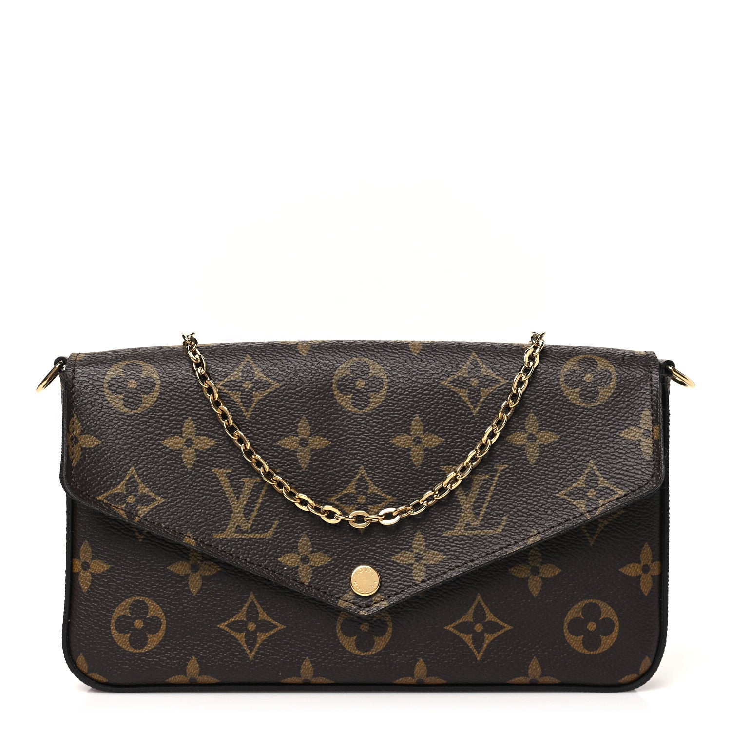 Louis Vuitton Monogram My LV World Tour Pochette Felicie Chain Wallet Black 1 of 11