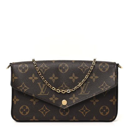 Louis Vuitton Monogram My LV World Tour Pochette Felicie Chain Wallet Black 1 of 11