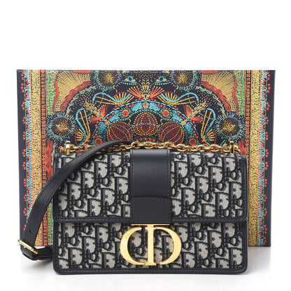 Christian Dior Oblique 30 Montaigne Chain Flap Bag Blue 11 of 11