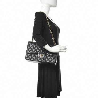 Chanel Caviar Quilted Jumbo Double Flap Black 2 of 11