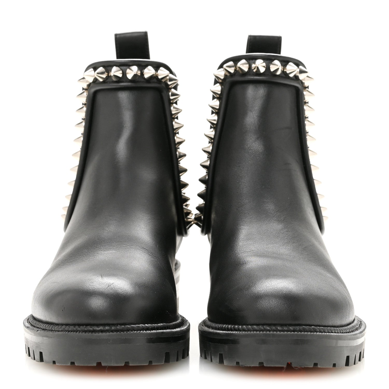 Christian Louboutin Nappa Spiked Capahutta Flat Chelsea Boots 36.5 Black 3 of 9