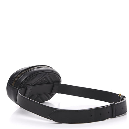 Gucci Calfskin Matelasse GG Marmont Belt Bag 105 42 Black 3 of 12
