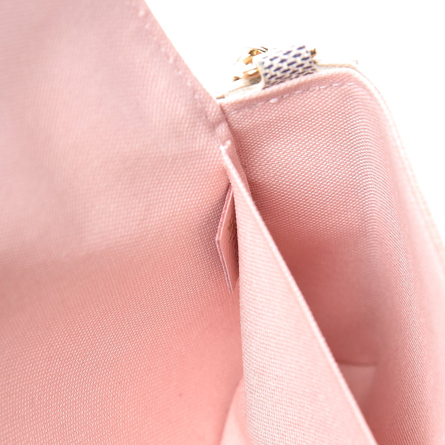 Louis Vuitton Damier Azur Pochette Felicie Chain Wallet Rose Ballerine 10 of 11