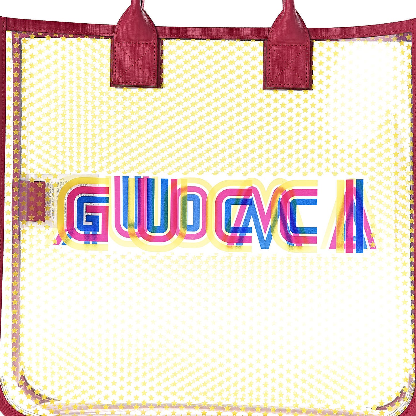 Vinyl Gucci Amour Stars Childrens Tote Multicolor Glass Bright Fuxia