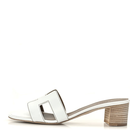 Hermes Calfskin Oasis Sandals 38 White 1 of 8