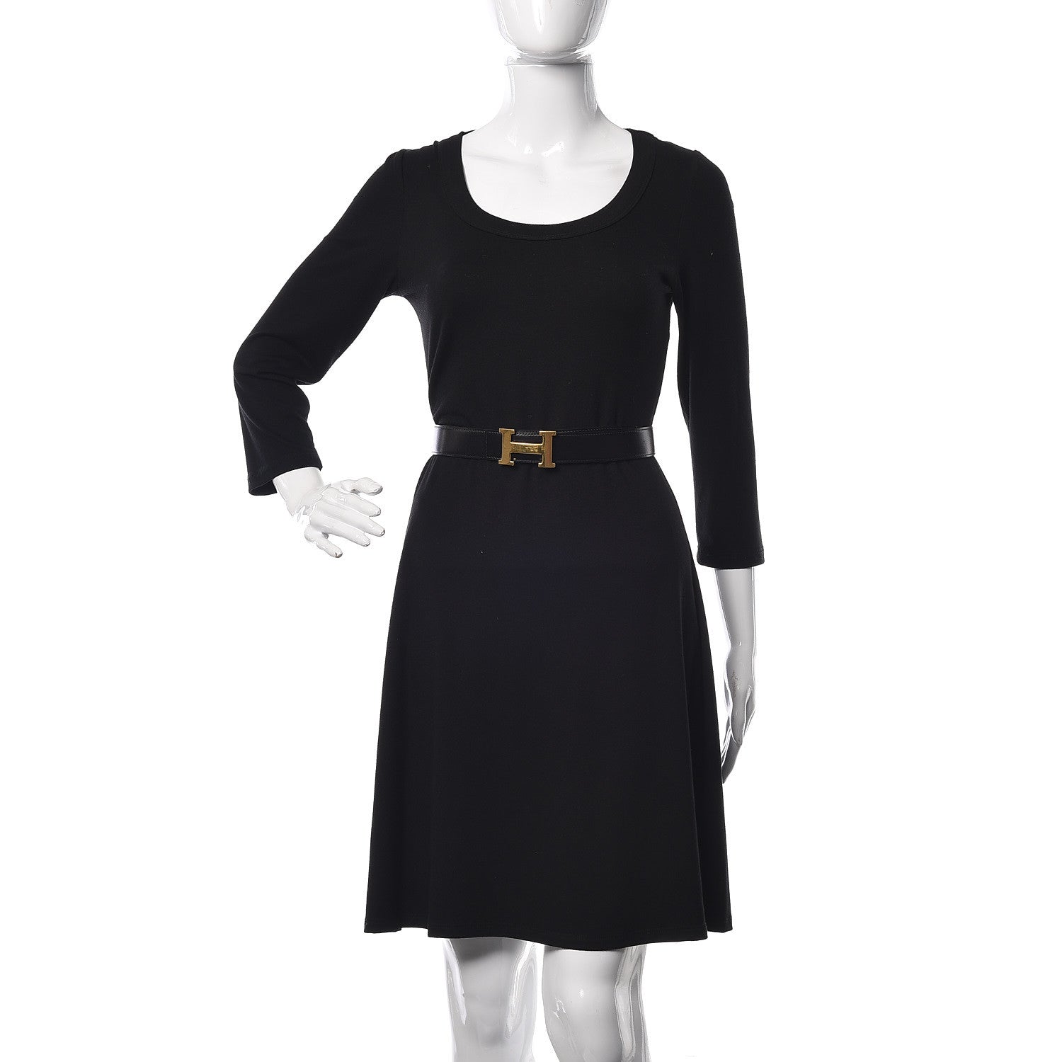 Hermes Box Togo 32mm H Belt 80 Black Gold 2 of 6