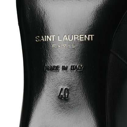 Saint Laurent Calfskin Mens XIV Zip Boots 40 Black 8 of 14