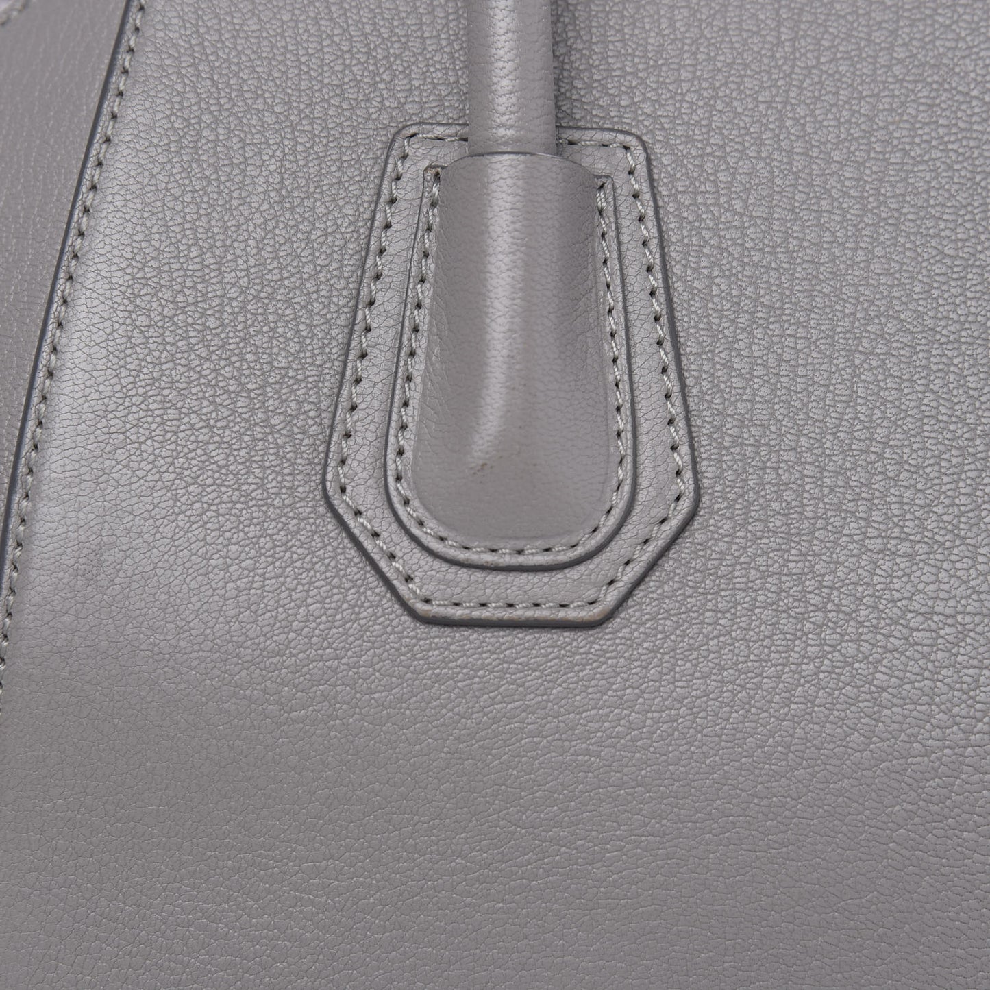 Sugar Goatskin Small Antigona Pearl Grey