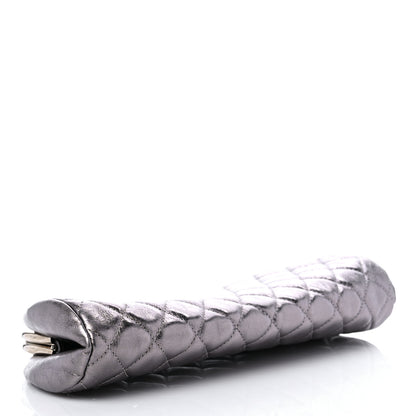 Chanel Metallic Aged Calfskin Quilted Timeless Clutch Silver 5 of 13