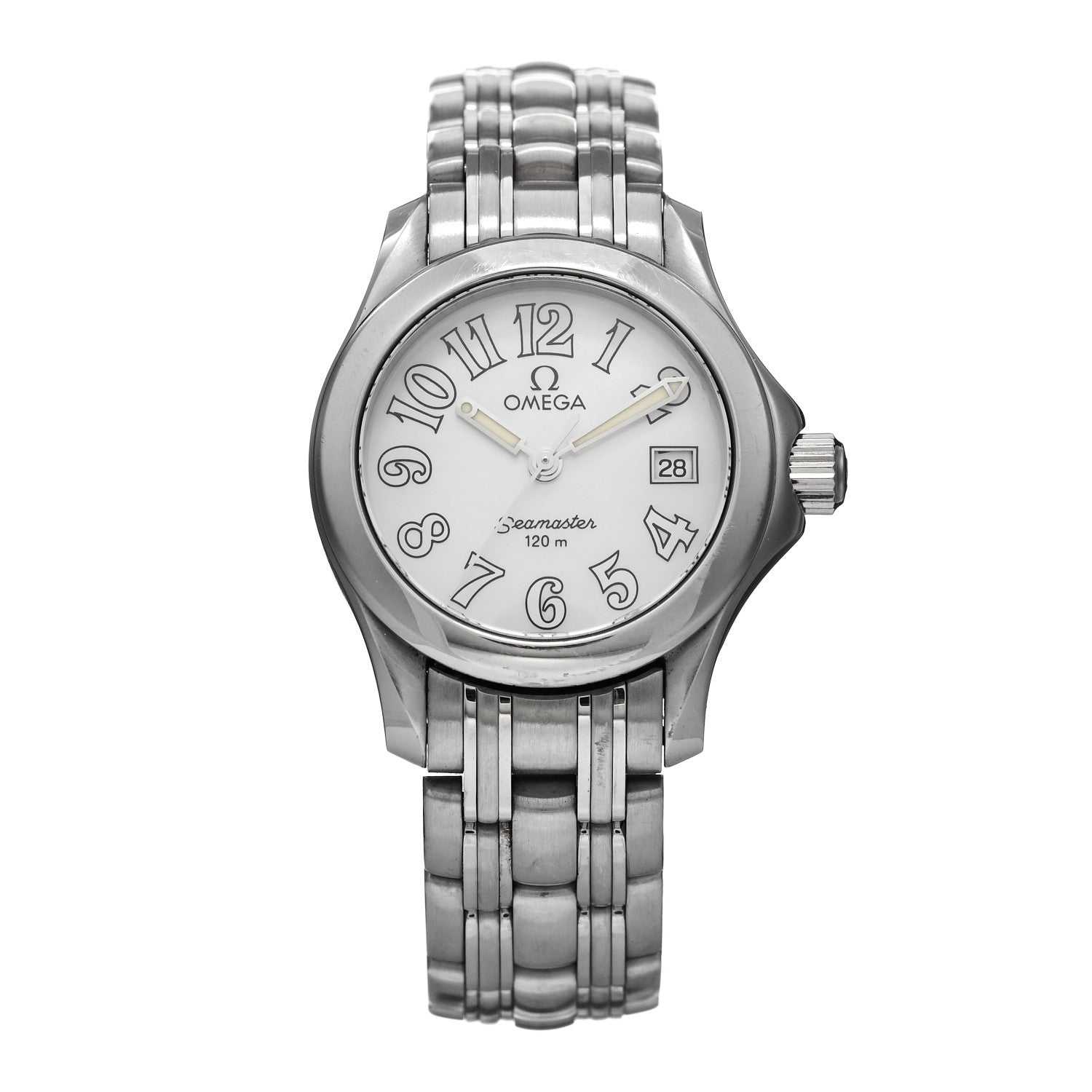Omega Stainless Steel Mother of Pearl 26mm Seamaster Quartz Watch 2581.70 1 of 4