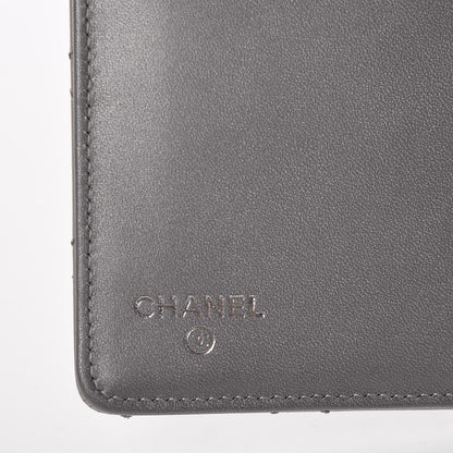 Chanel Metallic Aged Calfskin Stitched Reissue Yen Wallet Silver 6 of 8