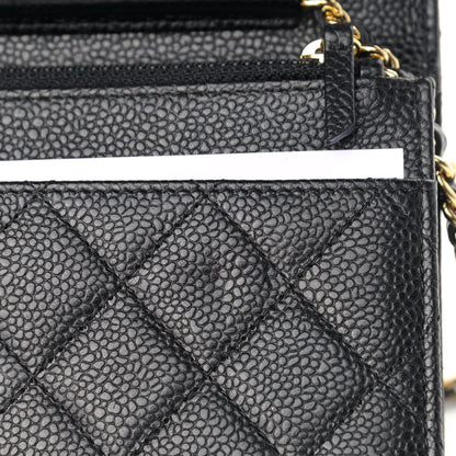 Chanel Caviar Quilted Wallet On Chain WOC Black 11 of 11