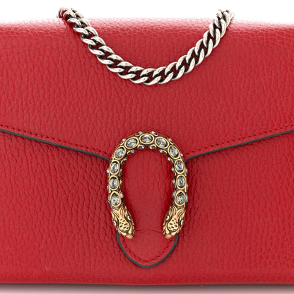 Gucci Calfskin Mini Dionysus Chain Wallet Hibiscus Red 8 of 10