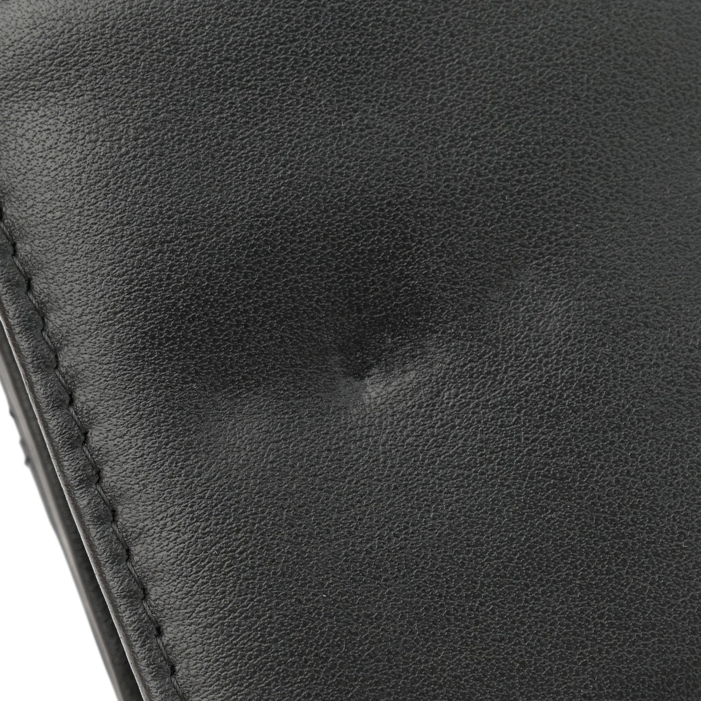 Aged Calfskin Quilted Gabrielle Wallet On Chain WOC Black