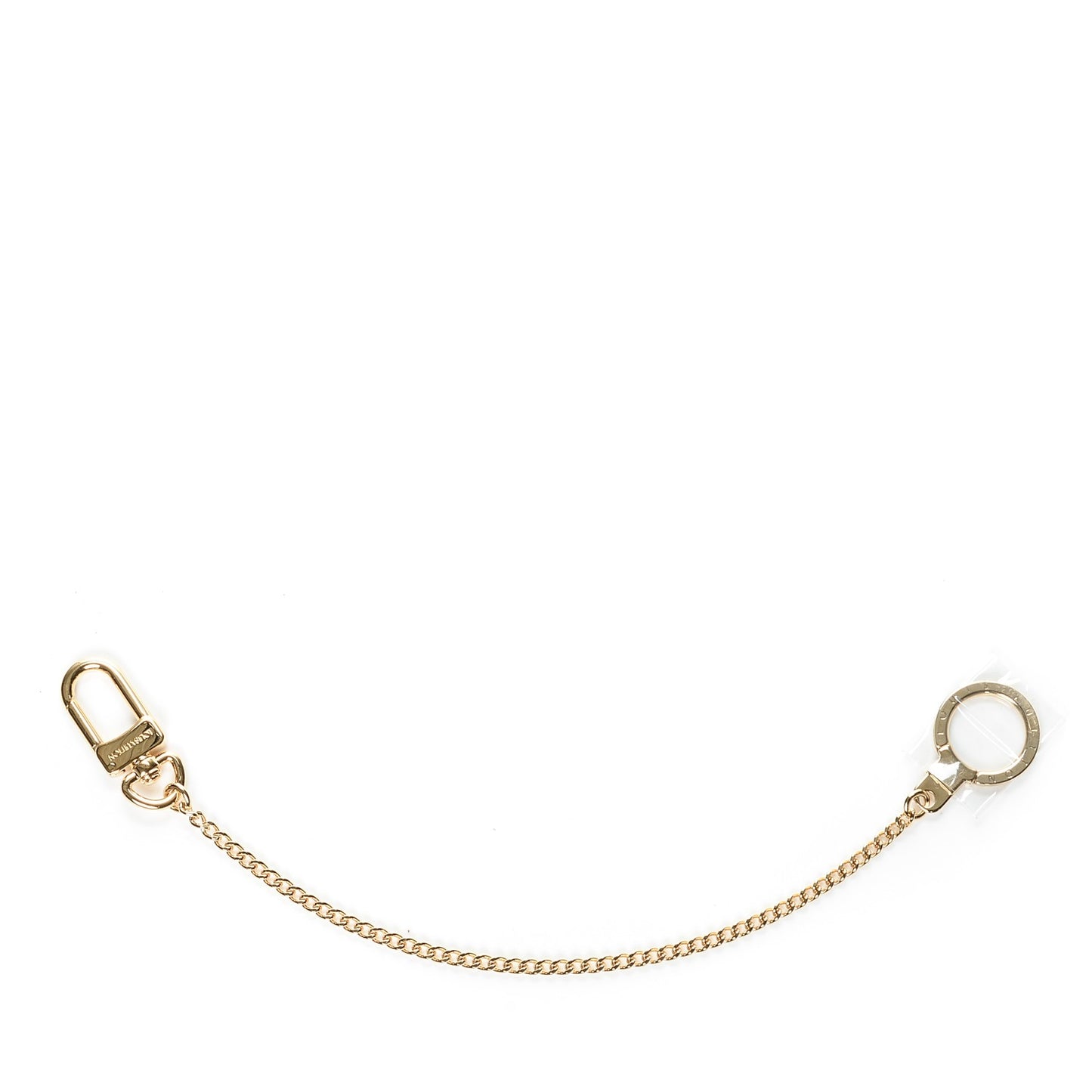 Metal Pochette Extender Key Ring Chain Gold