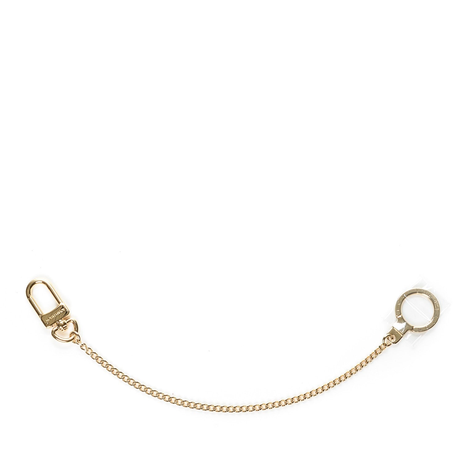Louis Vuitton Metal Pochette Extender Key Ring Chain Gold 1 of 4