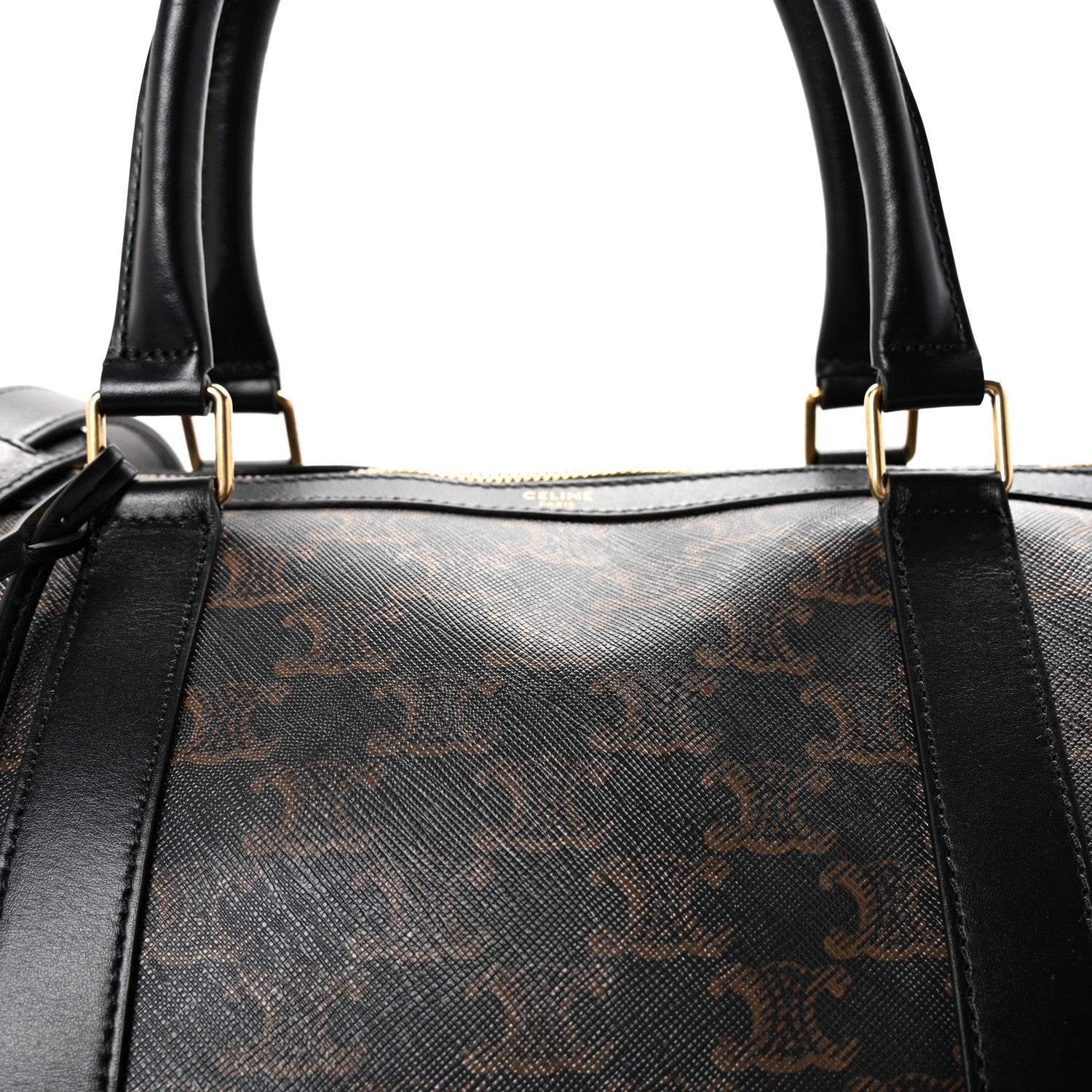 Celine Triomphe Canvas Medium Voyage Duffle Black 6 of 8