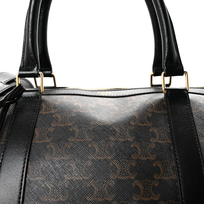 Celine Triomphe Canvas Medium Voyage Duffle Black 6 of 8