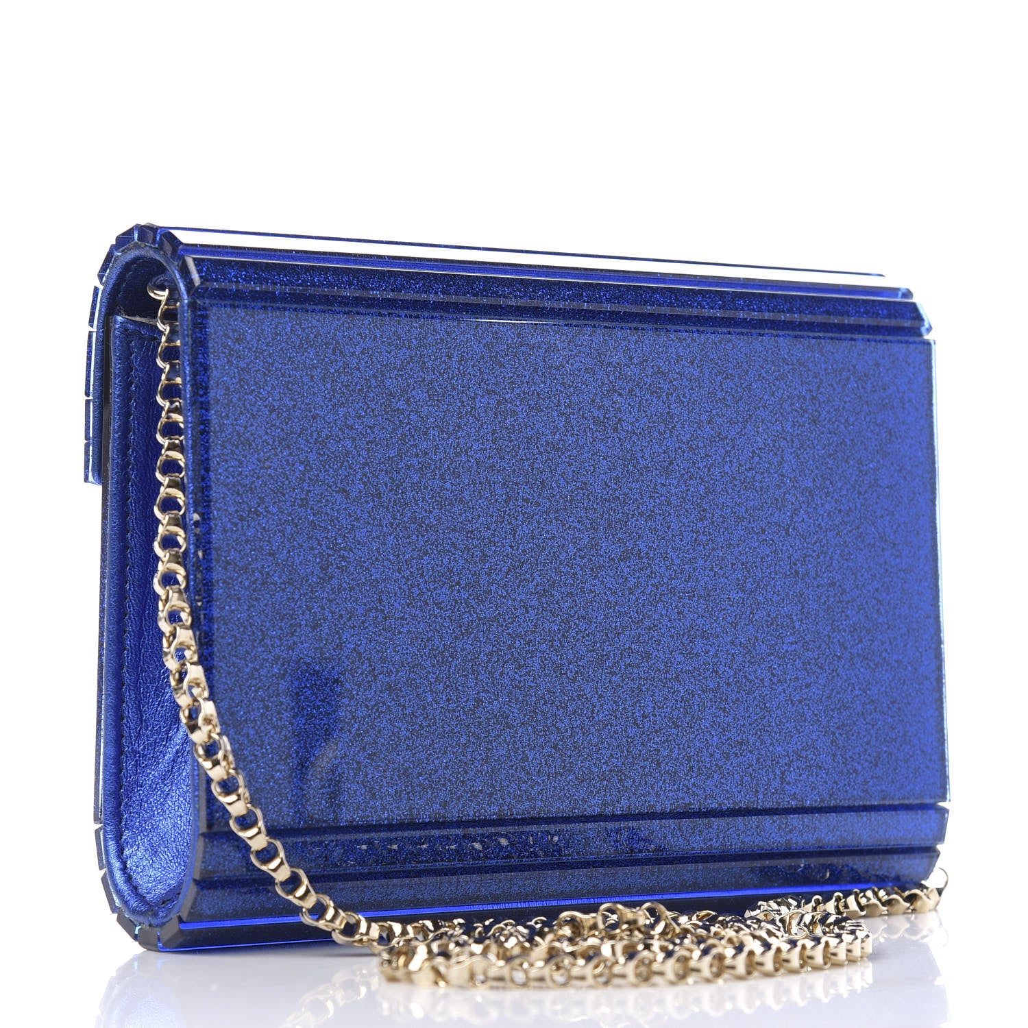 Jimmy Choo Acrylic Glitter Candy Clutch Blue 3 of 10