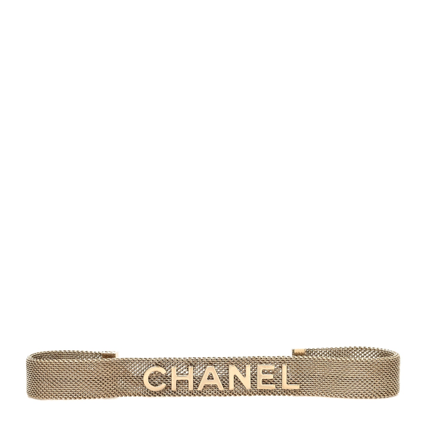 Mesh Ribbon Choker Necklace Gold
