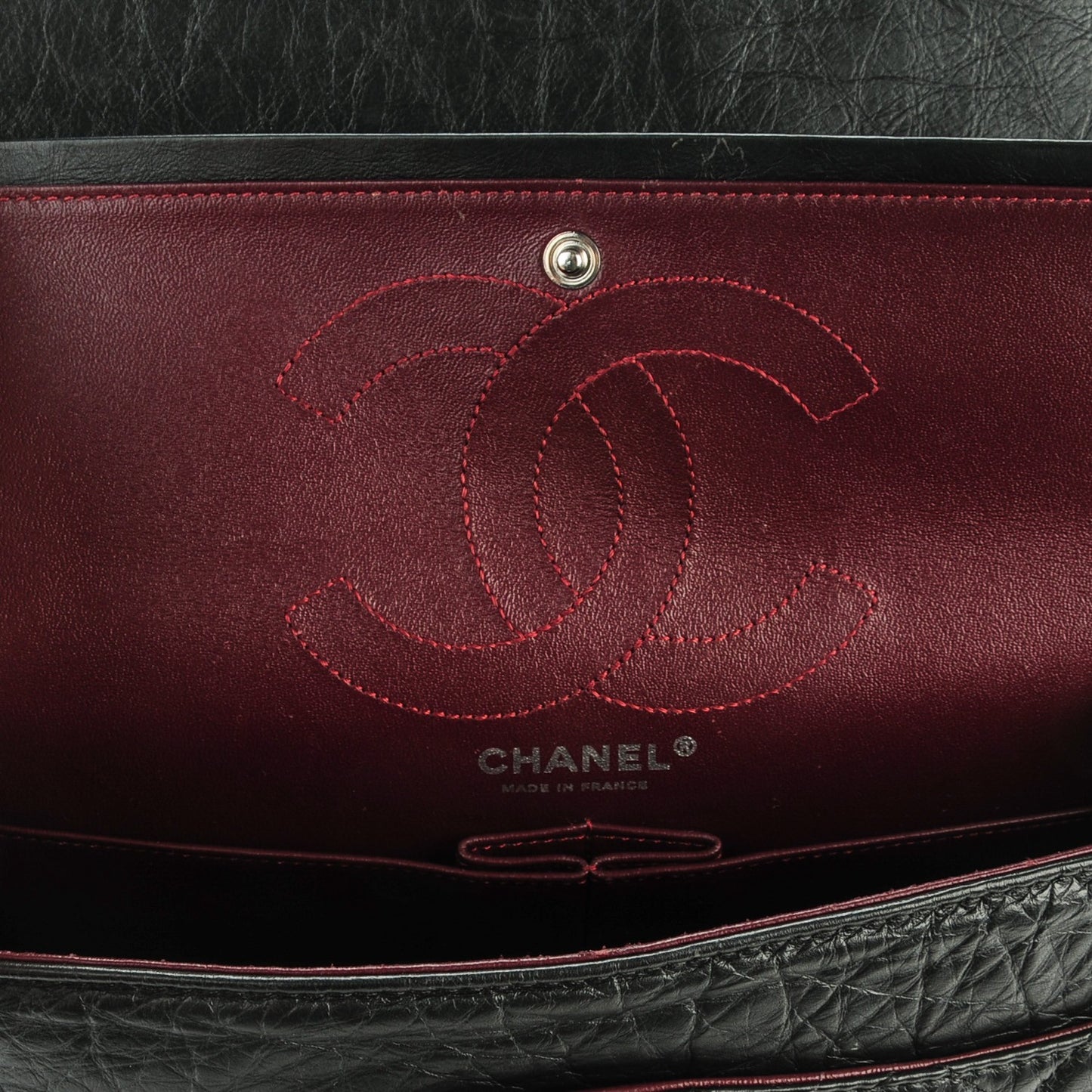 Aged Calfskin Quilted 2.55 Reissue 226 Flap Black