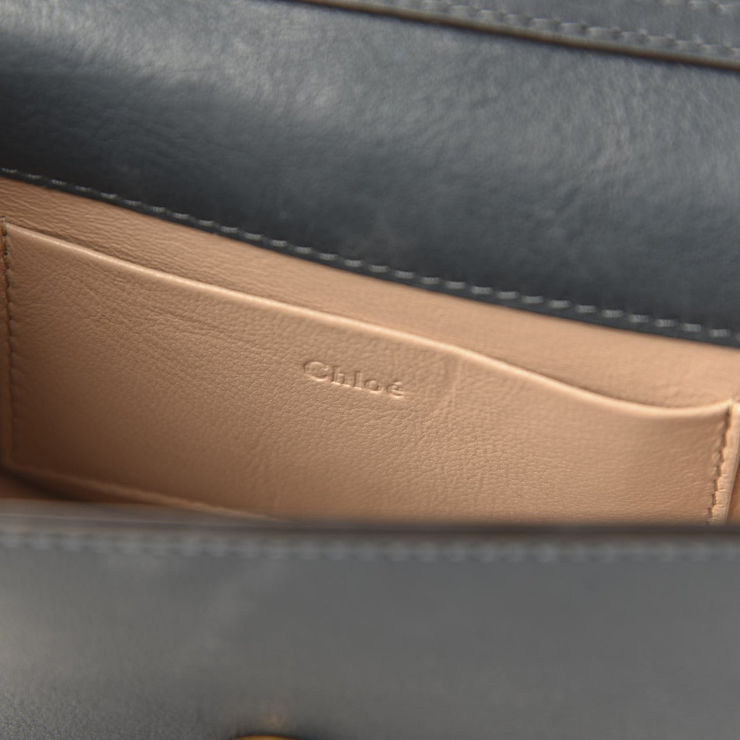 Calfskin Small Nile Bracelet Minaudiere Bag Silver Blue