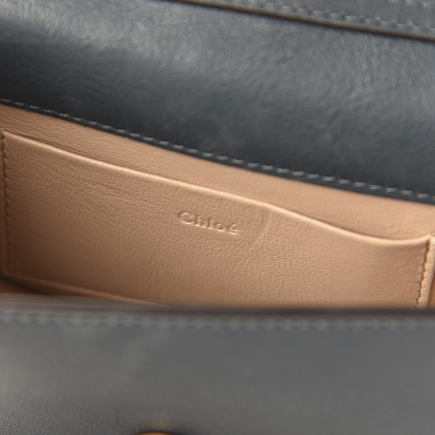 Chloe Calfskin Small Nile Bracelet Minaudiere Bag Silver Blue 8 of 10