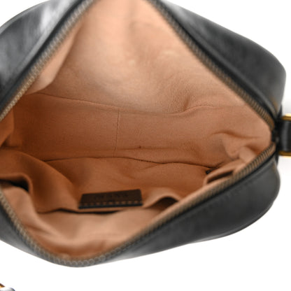Gucci Calfskin Matelasse Mini GG Marmont Chain Shoulder Bag Black 5 of 11