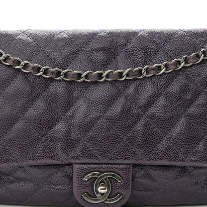 Chanel Iridescent Caviar Quilted Large Chic Flap Dark Purple 8 of 10