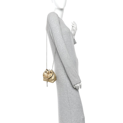 Jimmy Choo Metallic Nappa Micro Bon Bon Bag Gold 2 of 10