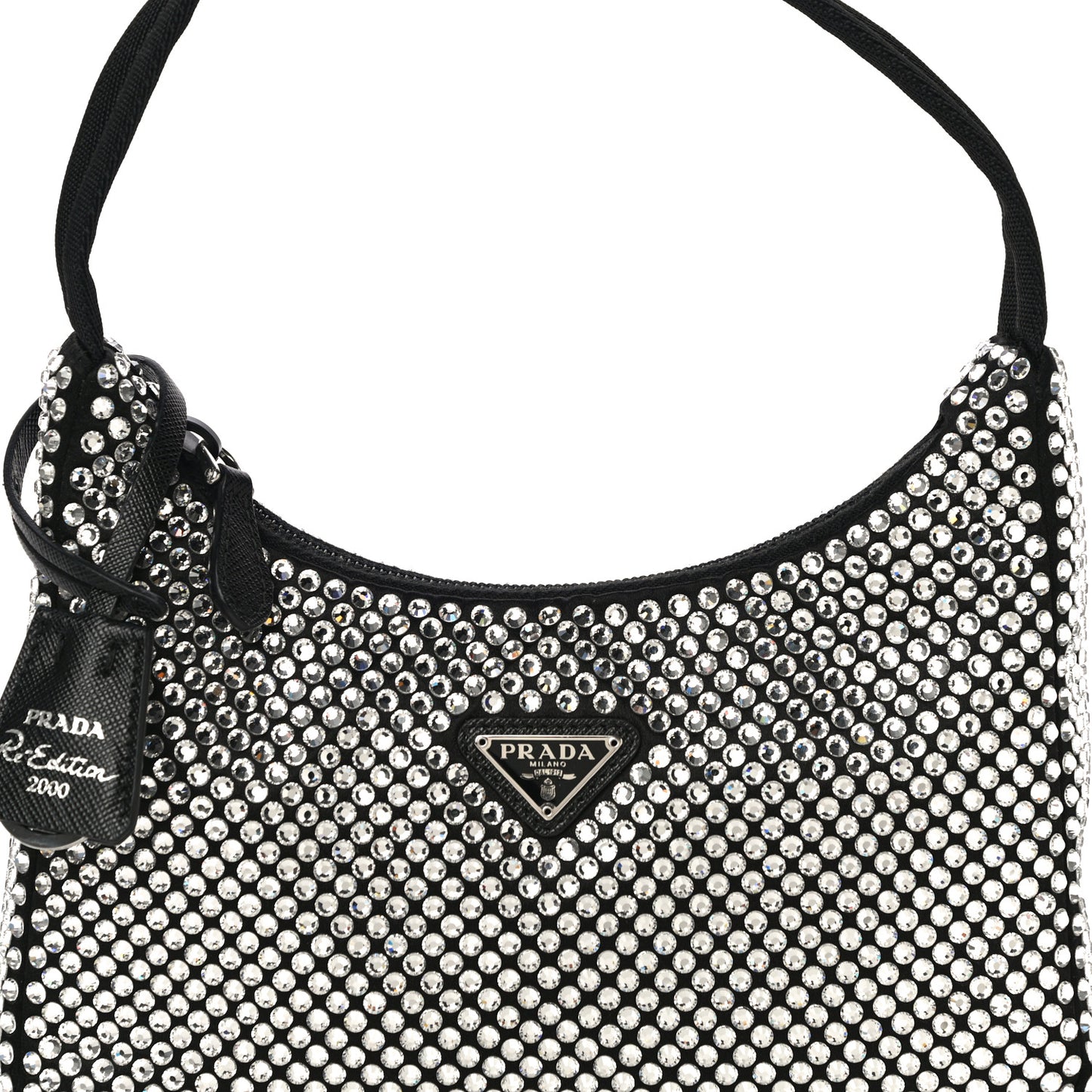 Satin Crystal Mini Re-Edition 2000 Bag Cristal