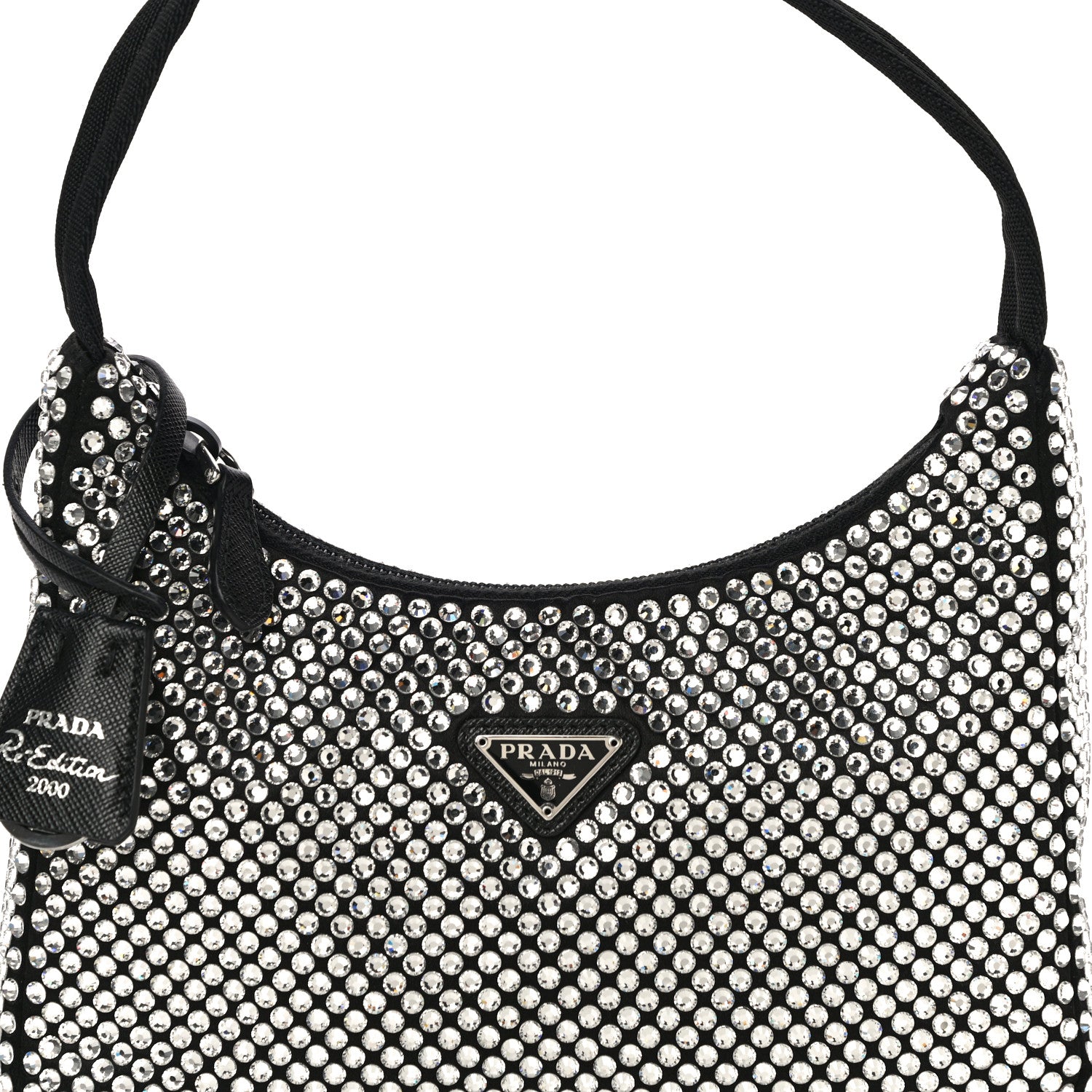 Prada Satin Crystal Mini Re-Edition 2000 Bag Cristal 7 of 13