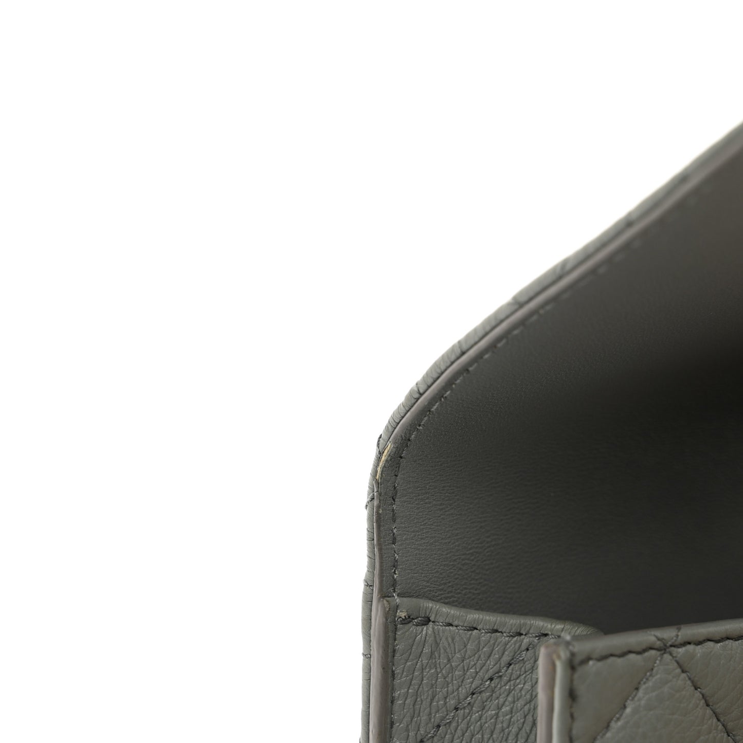 Supple Calfskin Caro Pouch with Chain Cloud Blue