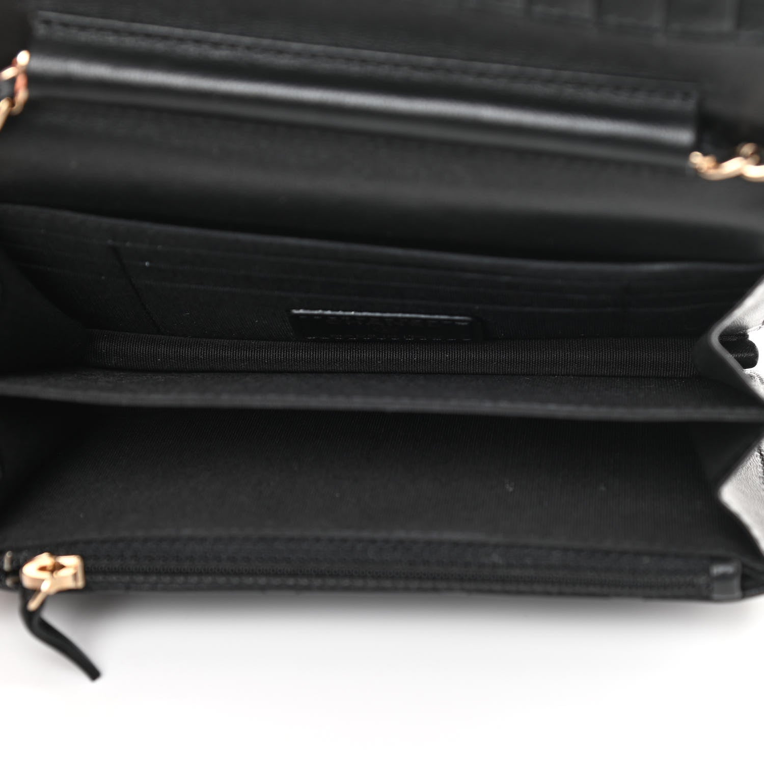 Chanel Lambskin Quilted Mini Camellia Bow Wallet On Chain WOC Black 5 of 14