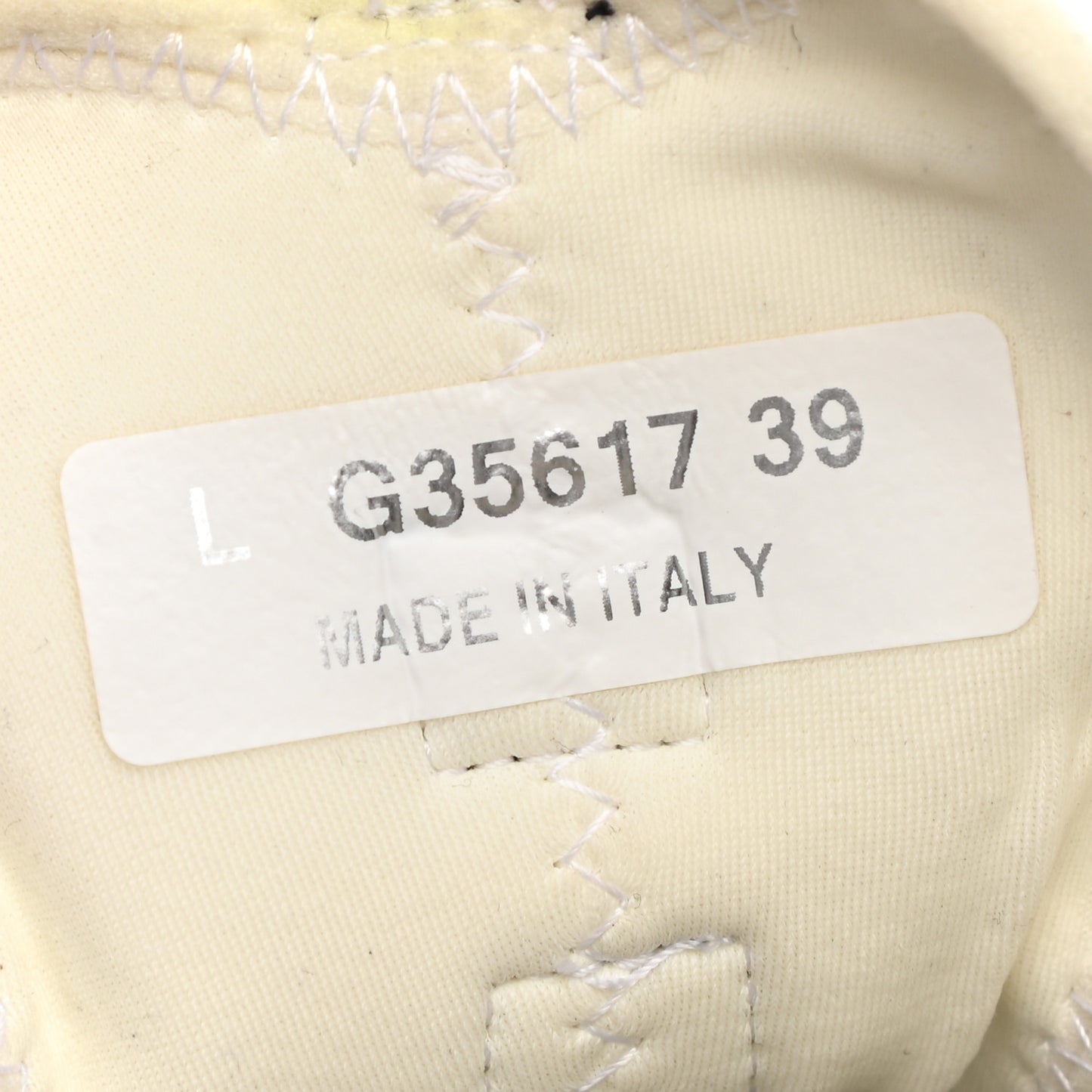 Calfskin Suede CC Sneakers 39 White Black