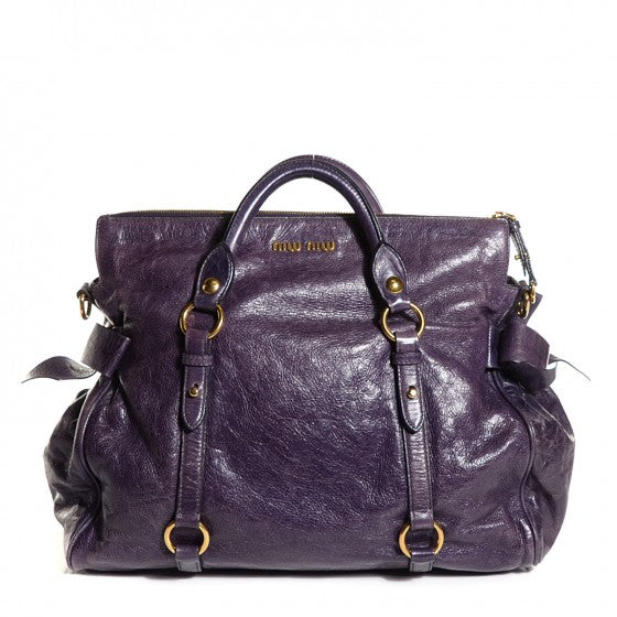 Vitello Lux Medium Bow Bag Viola