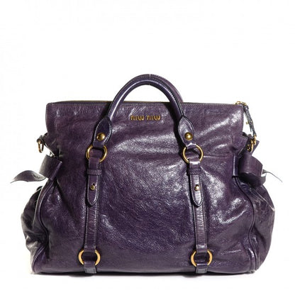 Miu Miu Vitello Lux Medium Bow Bag Viola 1 of 24