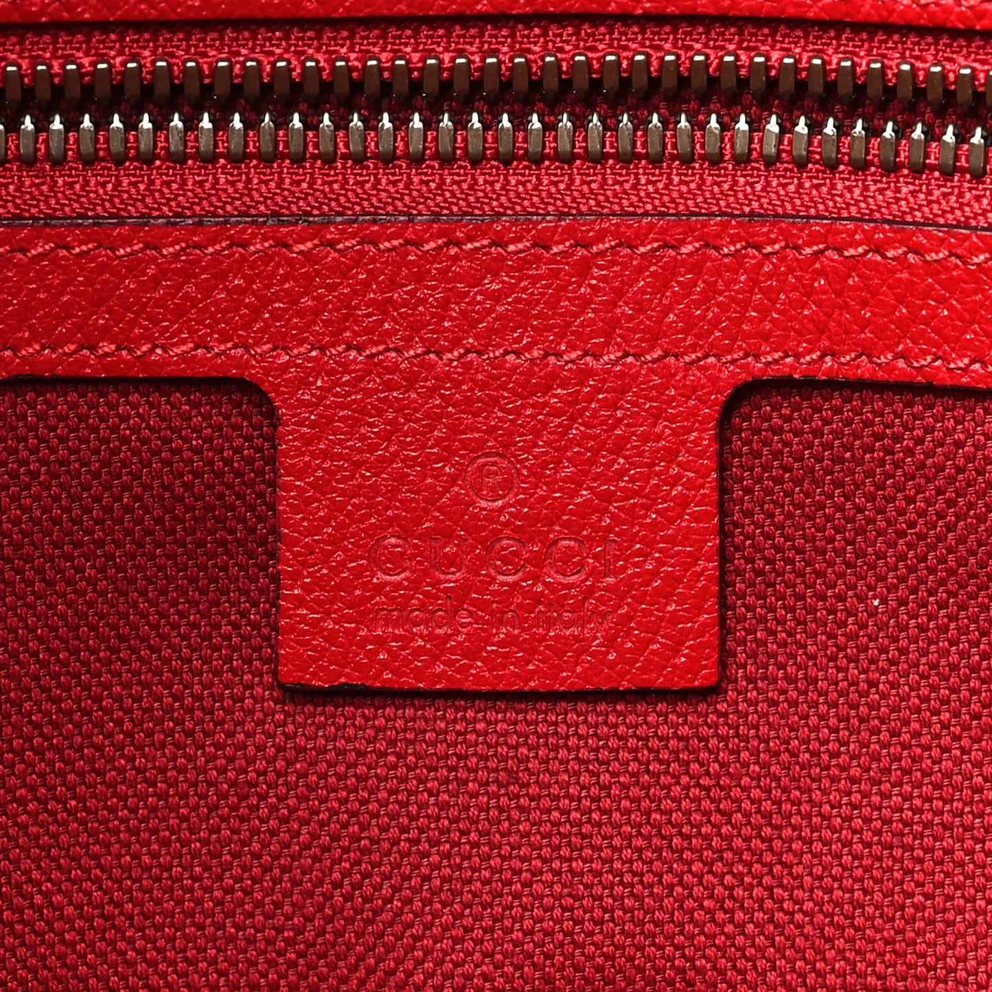 Canvas Logo Sylvie Stripe Drawstring Backpack Red