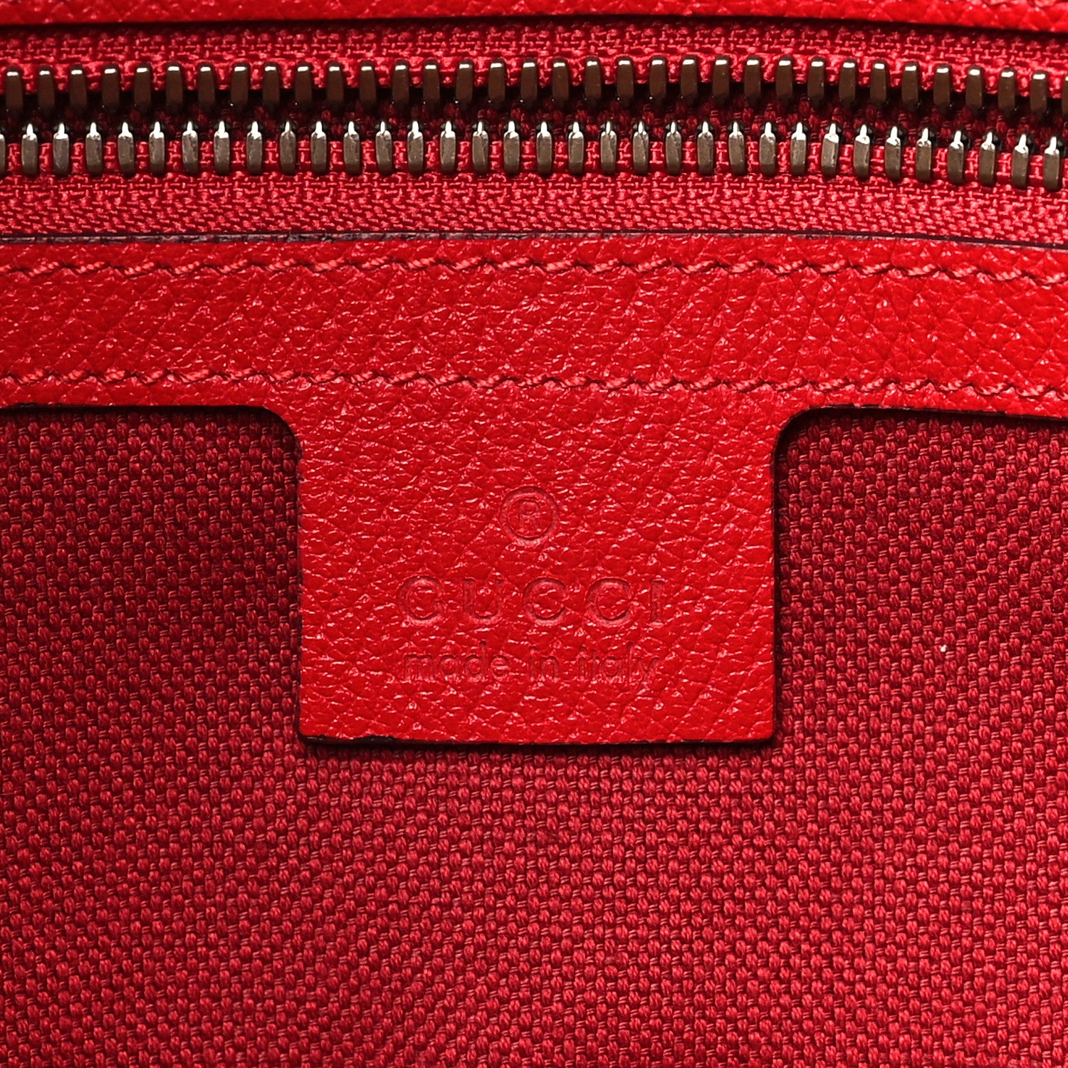 Gucci Canvas Logo Sylvie Stripe Drawstring Backpack Red 6 of 10