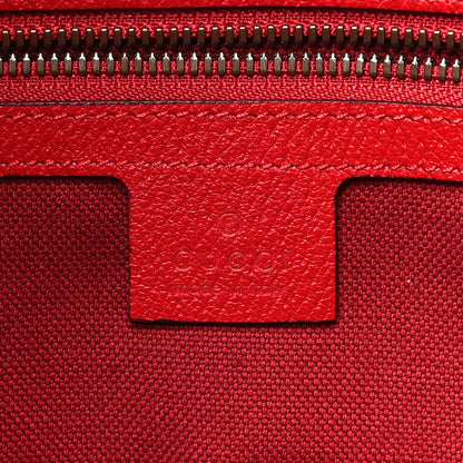 Gucci Canvas Logo Sylvie Stripe Drawstring Backpack Red 6 of 10