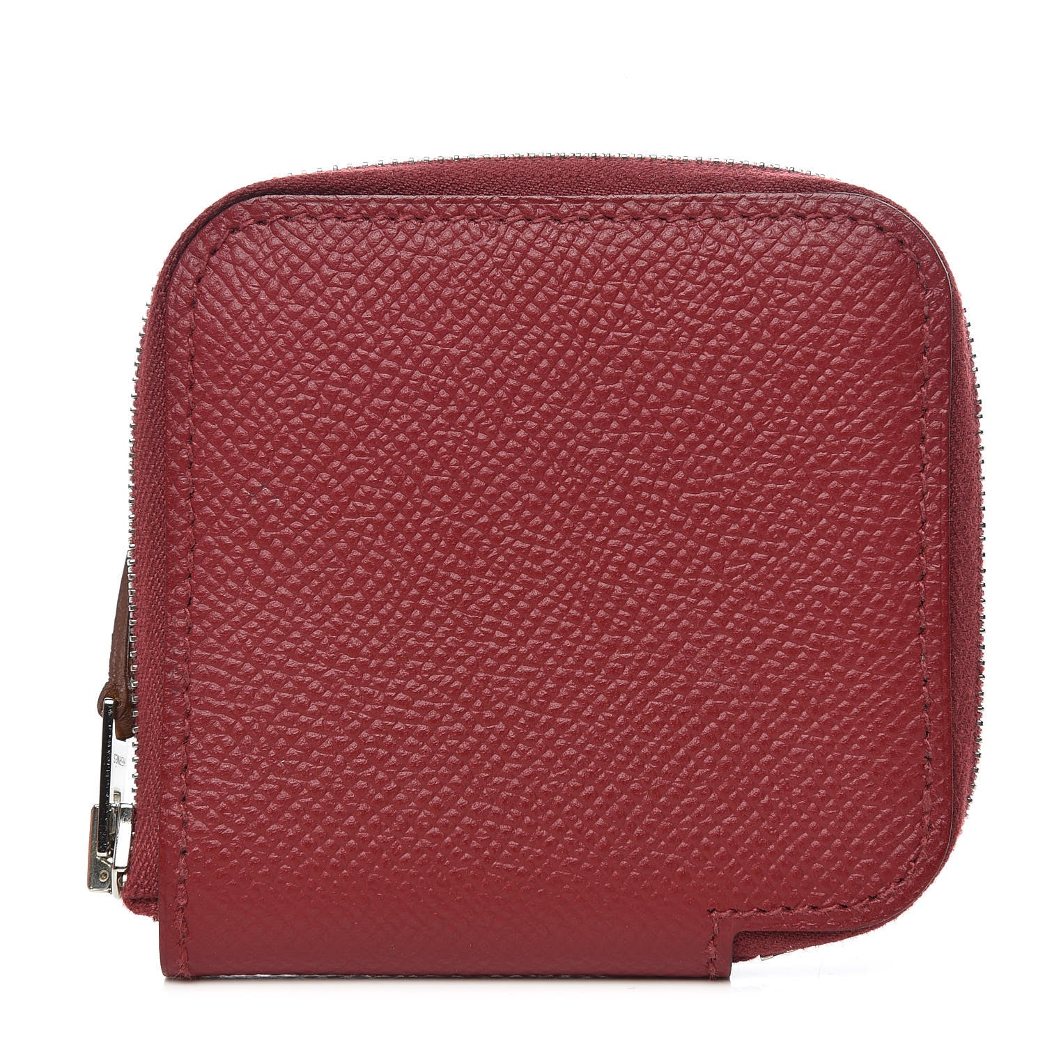 Hermes Epsom Silk'in Coin Purse Rouge Grenat 1 of 7