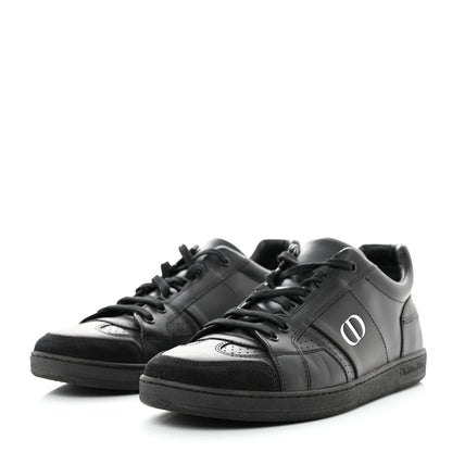 Christian Dior Calfskin Suede Logo Sneakers 40 Black 3 of 9