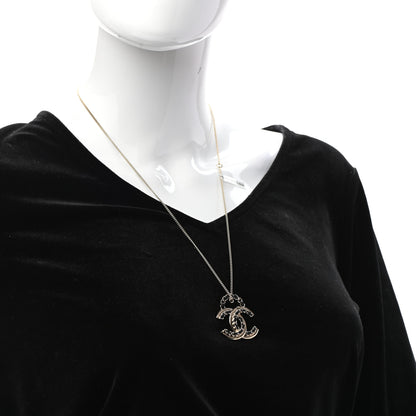 Chanel Lambskin CC Chain Necklace Gold Black 2 of 5