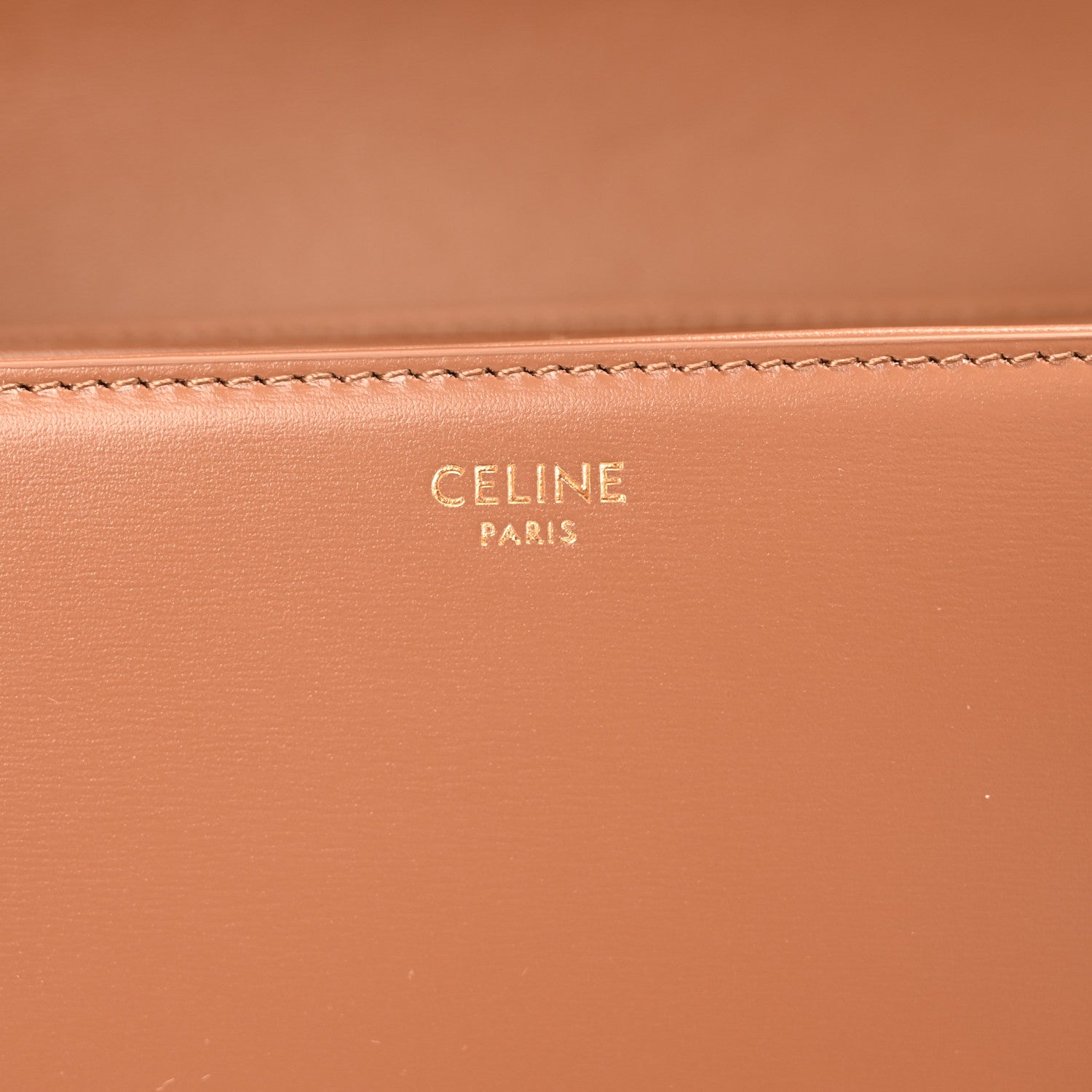 Celine Shiny Calfskin Medium Triomphe Bronze 6 of 10