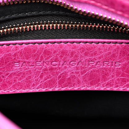 Balenciaga Agneau Laser Cut Cross Classic Gold Hardware Mini City Cyclamen 6 of 14