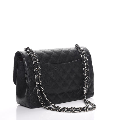 Chanel Caviar Quilted Jumbo Double Flap Black 3 of 8