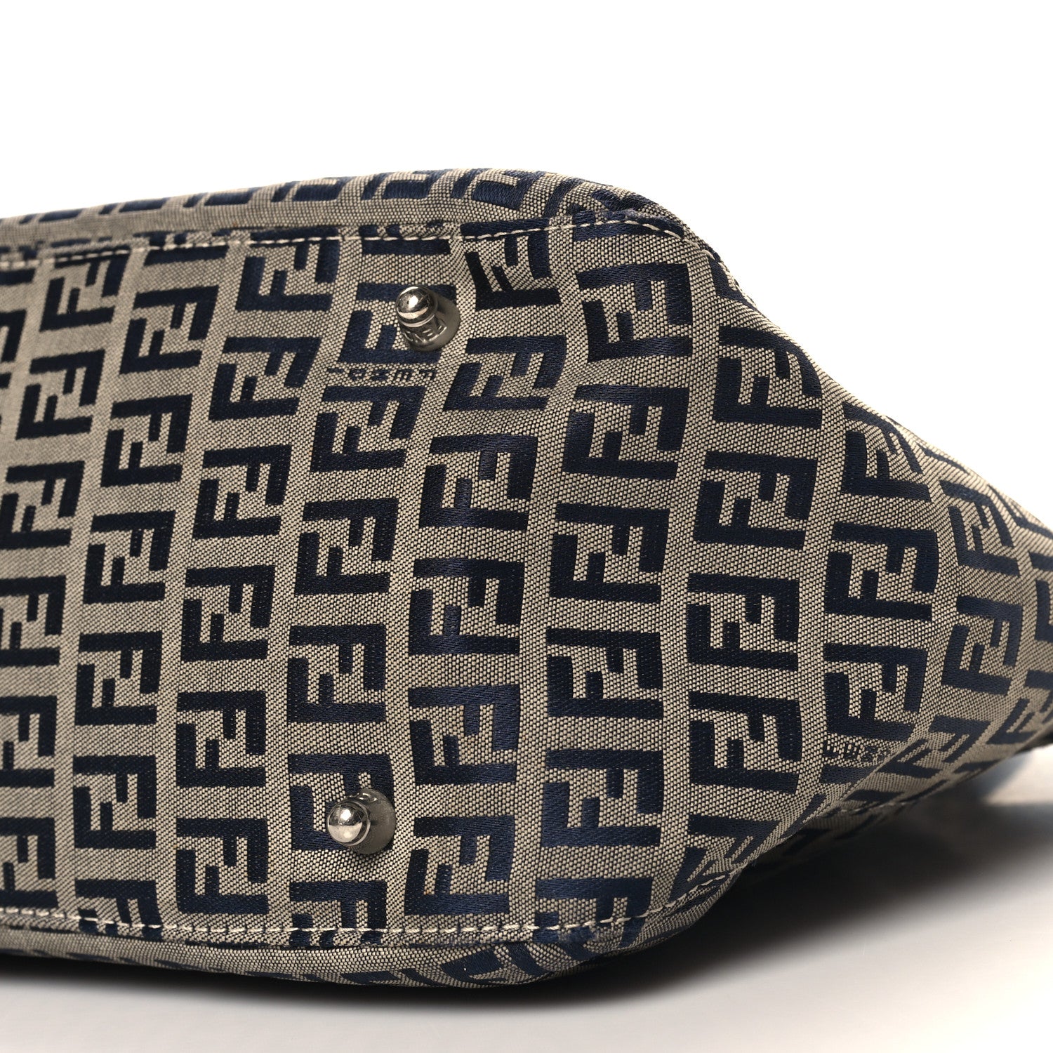 Fendi Zucchino Tote Navy Blue 9 of 10