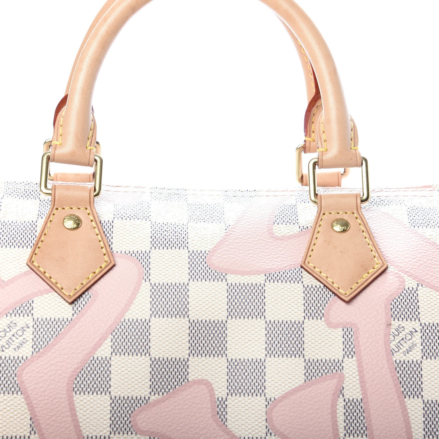 Damier Azur Tahitienne Speedy Bandouliere 30 Rose Ballerine