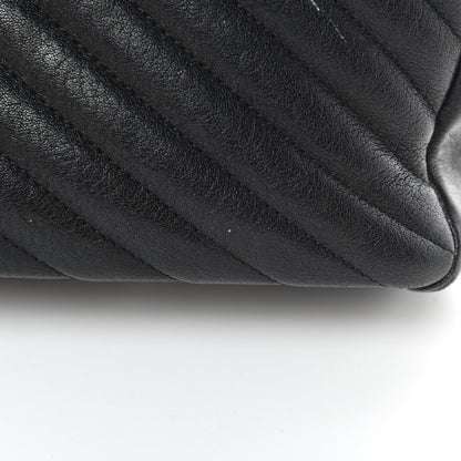 Saint Laurent Sheepskin Matelasse Chevron Monogram Medium College Bag Black 14 of 15