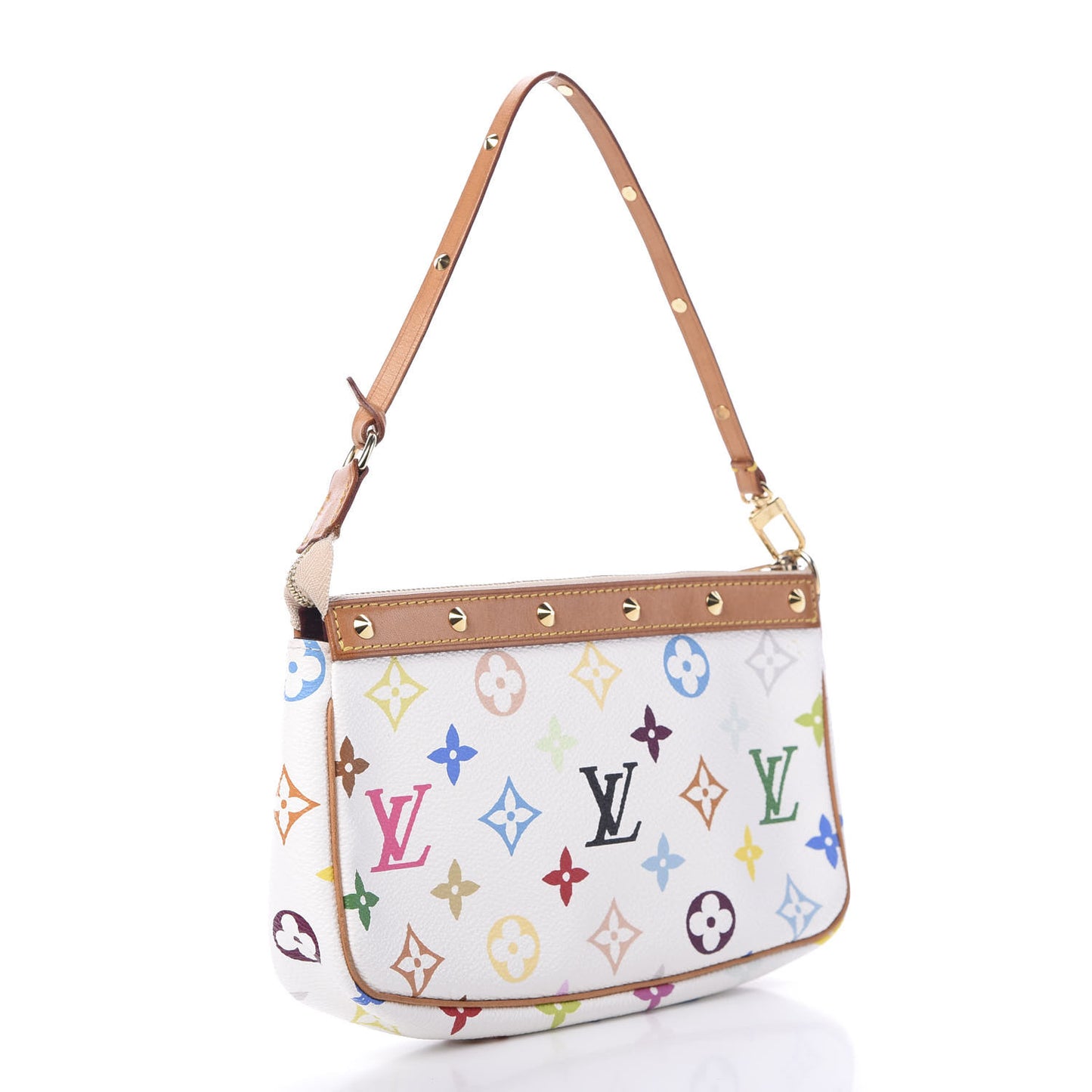 Monogram Multicolor Pochette Accessories White